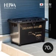 【日本平和Heiwa】日製工業風可疊式耐重收納箱-70L-2色可選(宅配收件箱/收貨箱/置物箱/儲物箱)