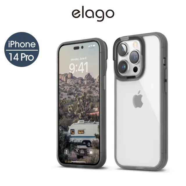 【Elago】iPhone 14 Pro/14Pro Max Dual防摔邊框手機殼(i14防摔殼 透明殼)