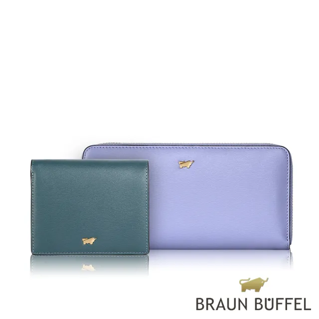 【BRAUN BUFFEL 德國小金牛】城市 10卡拉鍊長夾-黑色(BF696-602-BK) 錢包送禮推薦