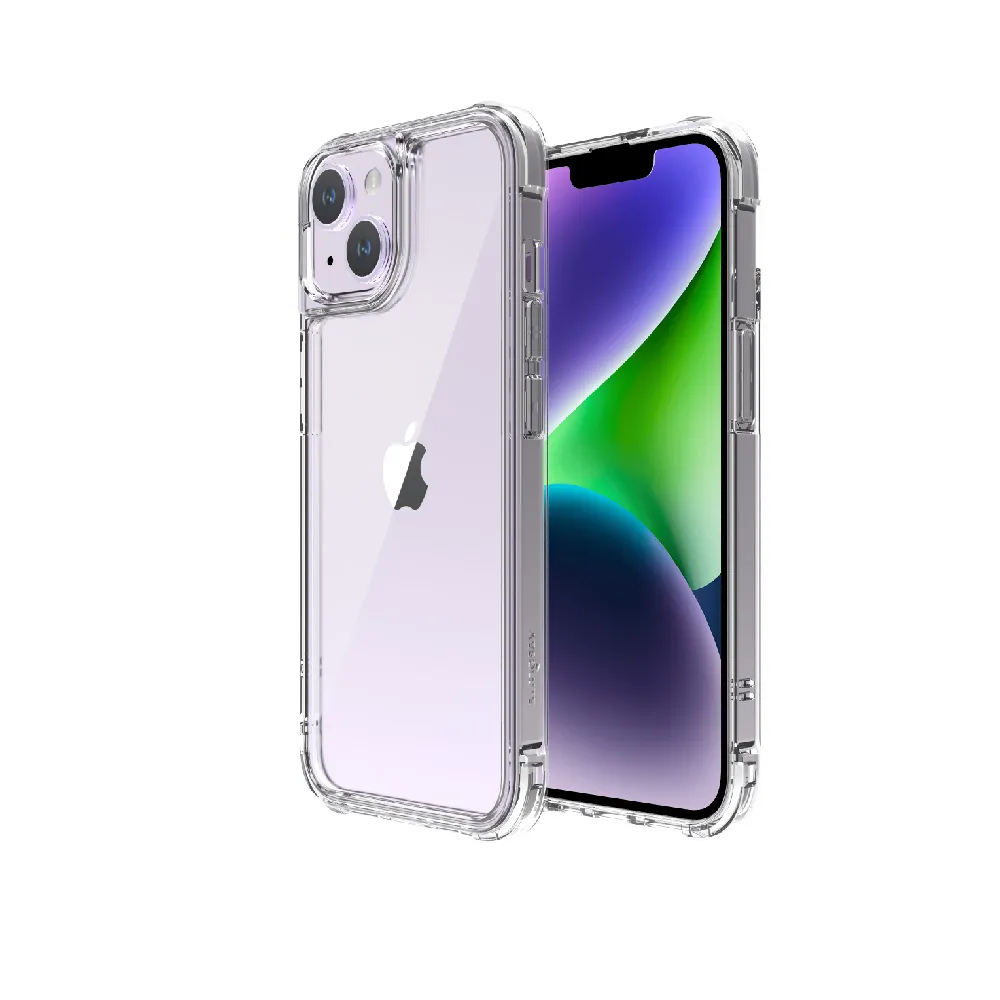 【ABSOLUTE】iPhone 14 6.1吋 LINKASEAIR軍規防摔抗變色大猩猩玻璃掛繩保護殼(不思議淨透)
