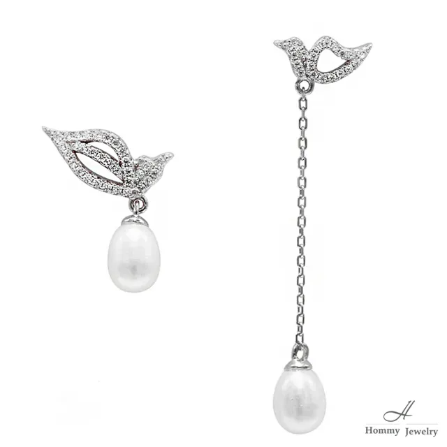 【Hommy Jewelry】Pure Pearl Rococo 神秘晚宴不對稱珍珠耳環(珍珠)