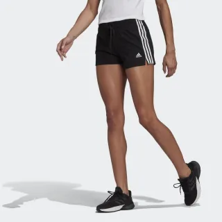 【adidas 愛迪達】W 3s Sj Sho 女 短褲 運動 休閒 慢跑 健身 訓練 舒適 柔軟 愛迪達 黑(GM5523)