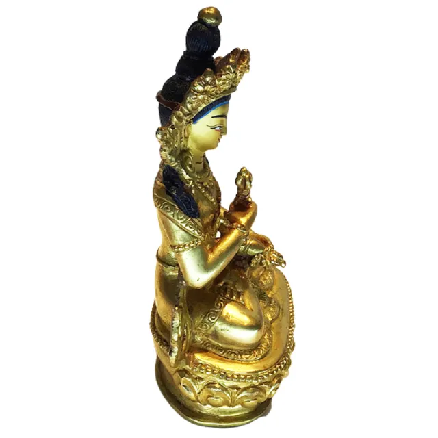 【十方佛教文物】金剛薩埵尼泊爾銅鎏金手工佛像10公分(平安吉祥)