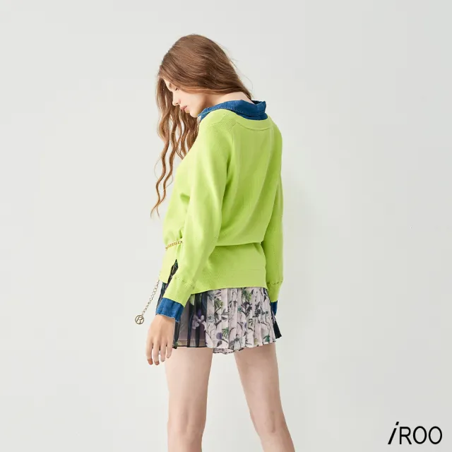 【iROO】仿兩件式針織上衣