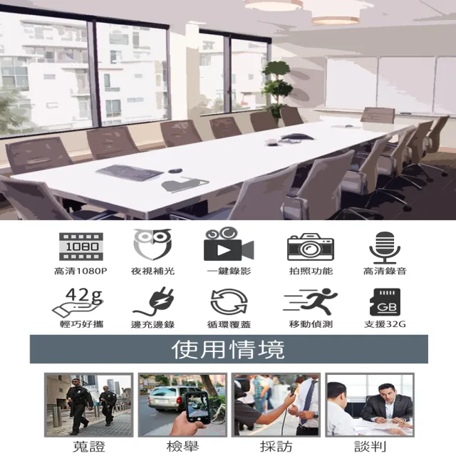 【勝利者】1080P夜視針孔微型密錄攝影機 微型攝影機 密錄器