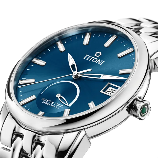 【TITONI 梅花錶】大師系列瑞士天文台認證 高級機械腕錶-41mm(94388 S-675)