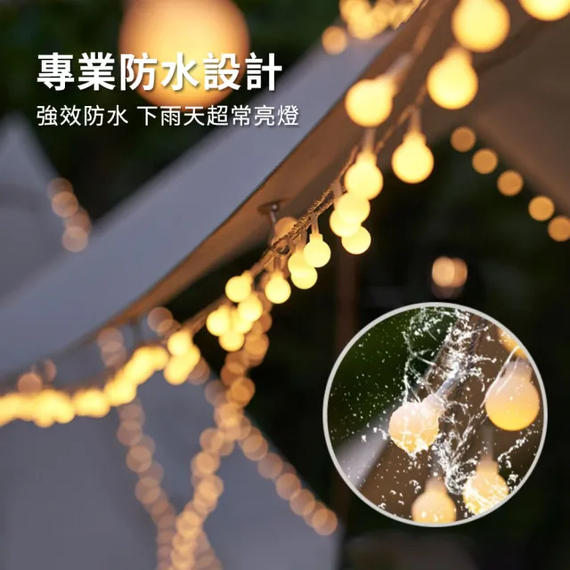 【YUNMI】LED戶外露營裝飾燈 星星燈 氣泡球 草坪氛圍燈 窗簾燈 10米80燈(新年裝飾/生日/派對/婚禮佈置)