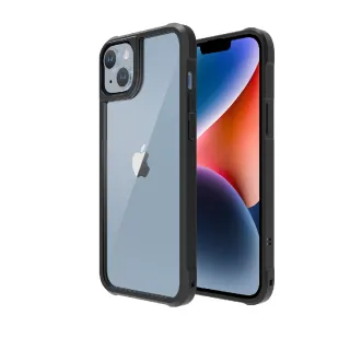 【ABSOLUTE】iPhone 14 Plus 6.7吋 LINKASEAIR軍規防摔抗變色大猩猩玻璃掛繩保護殼(耀岩黑)