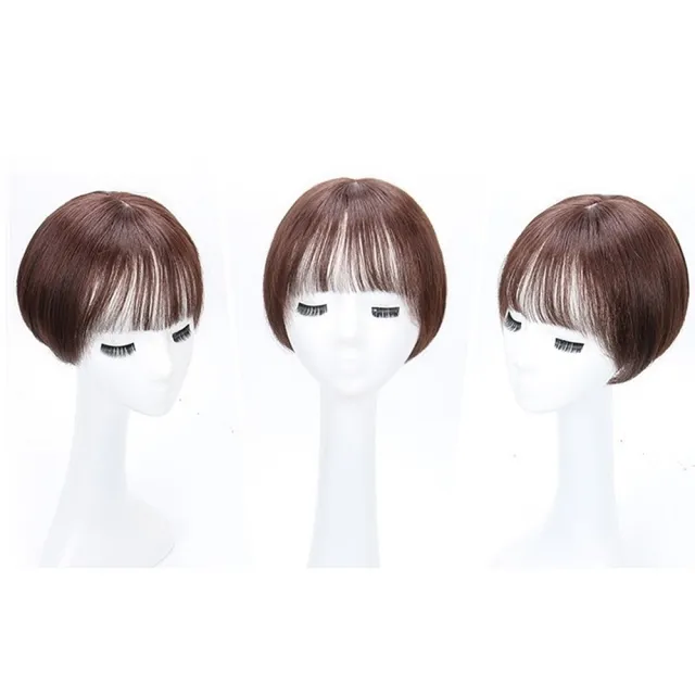 【巴黎精品】現貨+預購 女短假髮整頂真髮透氣假髮片輕量免打理隱形增髮整頂假髮(空氣瀏海遞針分縫p1be43)
