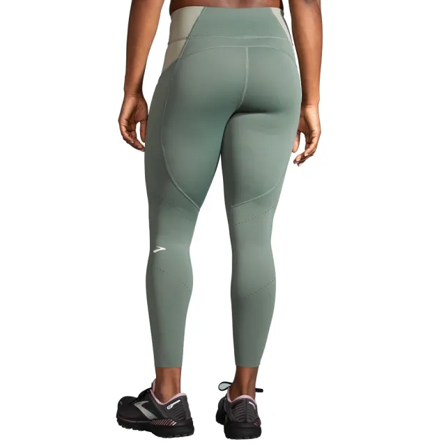 【BROOKS】女 Method 全長緊身長褲_深卵石綠/卵石綠(221524389)