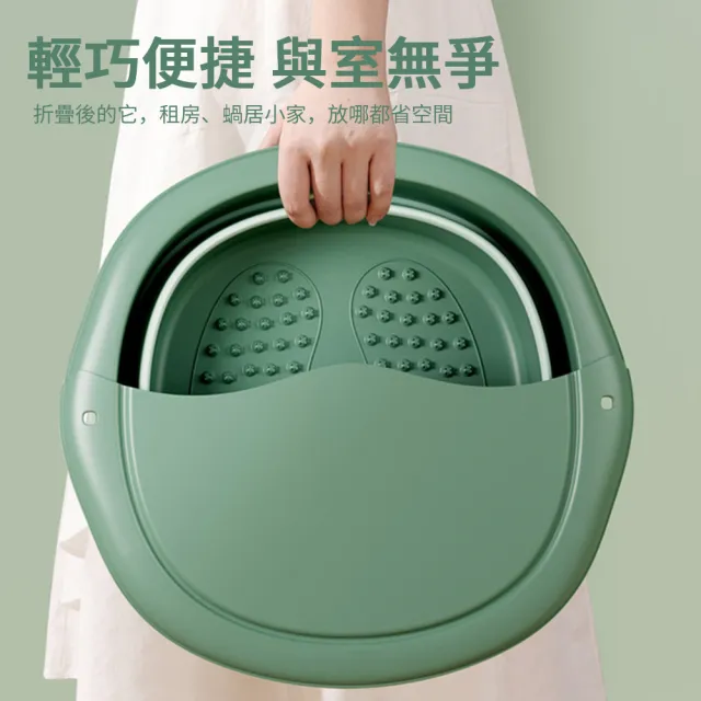 【Nil】可折疊家用帶蓋保溫按摩泡腳桶(泡腳盆 洗腳盆 足浴桶 足浴盆 足部浴盆)