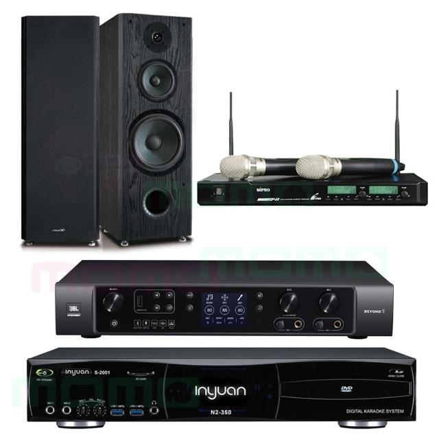【音圓】N2-350+JBL BEYOND 1+ACT-941+OK-801B(4TB點歌機+多功能擴大機+無線麥克風+卡拉OK劇院兩用喇叭)