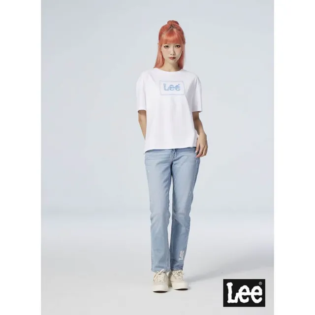 【Lee】出清品-女裝 牛仔褲 / 401 中腰合身小直筒 淺藍洗水(LL220305325)