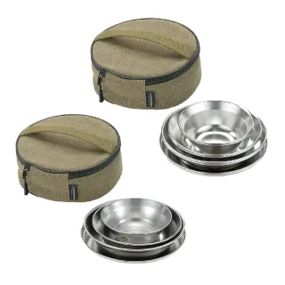 【Campingmoon 柯曼】碗盤八件套(S395-2S)