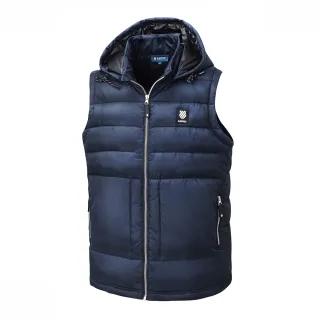 【K-SWISS】可拆式連帽鋪棉背心 Quilted Vest-男-藍(107263-426)