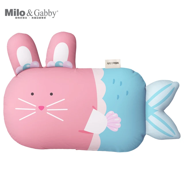 Milo&Gabby 動物好朋友-mini枕頭套(Lola美人魚兔兔)