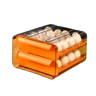【ROYALLIN 蘿林嚴選】抽屜式雞蛋收納盒(32格雞蛋盒 雞蛋盒 雞蛋放置盒 雞蛋保護盒)