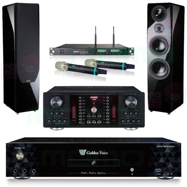 【金嗓】CPX-900 K1A+FNSD A-480N+ACT-8299PRO++KTF P-889 鋼烤版 黑(4TB點歌機+擴大機+無線麥克風+喇叭)