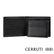 【Cerruti 1881】義大利頂級小牛皮12卡短夾皮夾 CEPU05703M(黑色 贈原廠送禮提袋)
