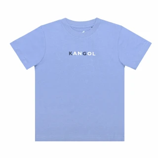 【KANGOL】童裝 短T 淺藍色 雙色字母LOGO 休閒(6126500581)