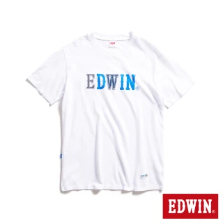 【EDWIN】男裝 再生系列 CORE回收布LOGO短袖T恤(白色)