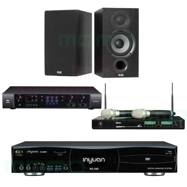 【音圓】N2-350+JBL BEYOND 1+ACT-941+Elac Debut 2.0 DB62(4TB伴唱機+多功能擴大機+無線麥克風+書架喇叭)