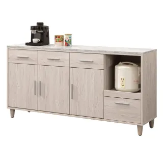 【麗得傢居】卡蘿5.3尺餐櫃下座電器櫃碗盤櫥櫃收納櫃(專人配送 免組裝)