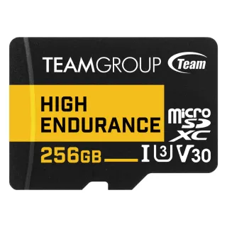 【TEAM 十銓】High Endurance 256GB Micro SDXC UHS-I U3 V30  監控專用記憶卡