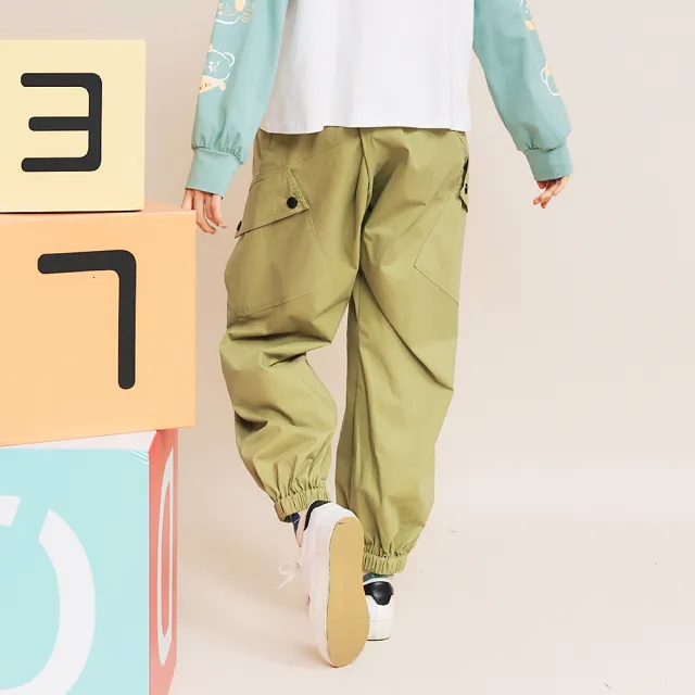 【Dailo】帥氣大口袋工裝-女長褲 大口袋 綠 卡 藍(三色/魅力商品/版型合身)