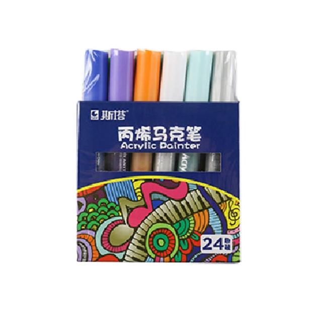 【Finger Pop 指選好物】丙烯麥克筆 24色(丙烯麥克筆 繪畫筆)