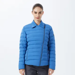 【Hilltop 山頂鳥】Weather-proof 女款斜開襟超潑水保暖蓄熱外套 PF22XF14 藍