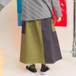 【Dailo】拼接撞色工裝-女長裙 拼接 藍 綠 卡(三色/版型適中/魅力商品)