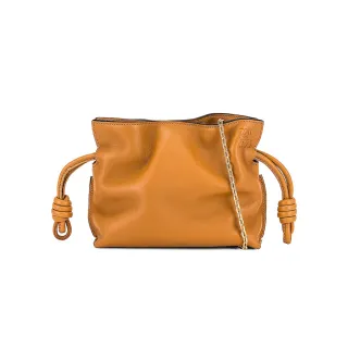 【LOEWE 羅威】FLAMENCO NANO款  抽繩包 納帕小牛皮 手拿包 斜背包(今年最夯小廢包)