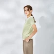 【MASTINA】女短袖針織衫 拼接 藍 綠 灰(三色/魅力商品/版型適中)