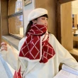 【Emi 艾迷】紅色系 甜美溫暖圍巾 春節(冬天)