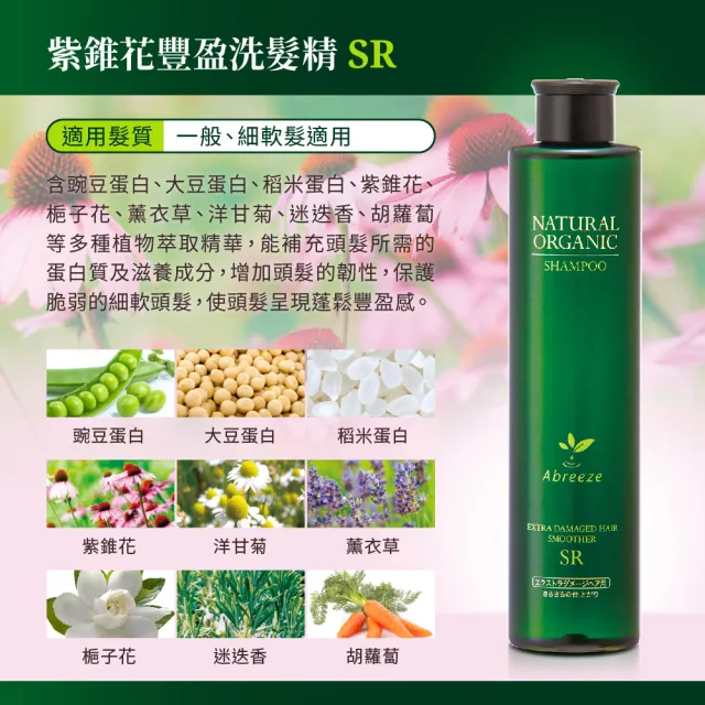【Jollyard 潔麗雅】自然微風  紫錐花豐盈洗髮精 SR 260ml(細軟髮適用)