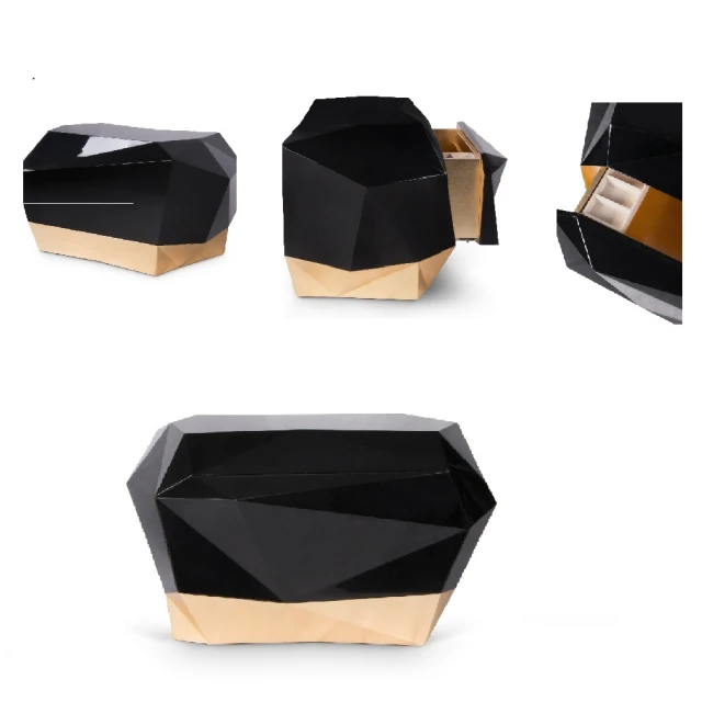 【BOCA】Diamond center table(鑽石型床頭櫃-黑色 預購)