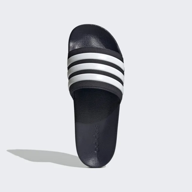 【adidas 愛迪達】Adilette Shower 男 涼鞋 拖鞋 運動 戲水 游泳 雨天 輕量 深藍 白(GZ5920)