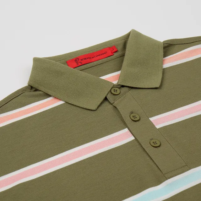 【ROBERTA諾貝達】男裝 遠紅外線機能長袖POLO棉衫(綠)