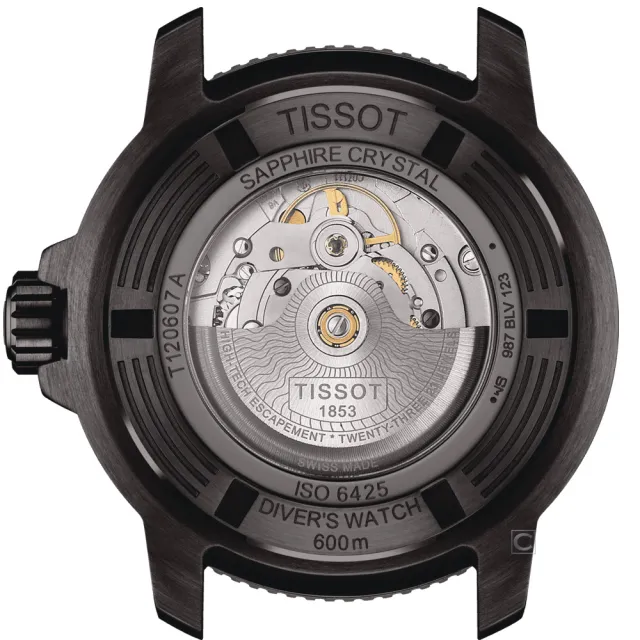 【TISSOT 天梭】Seastar 2000 專業600米潛水機械錶  男錶 情人節 禮物(T1206073704100)