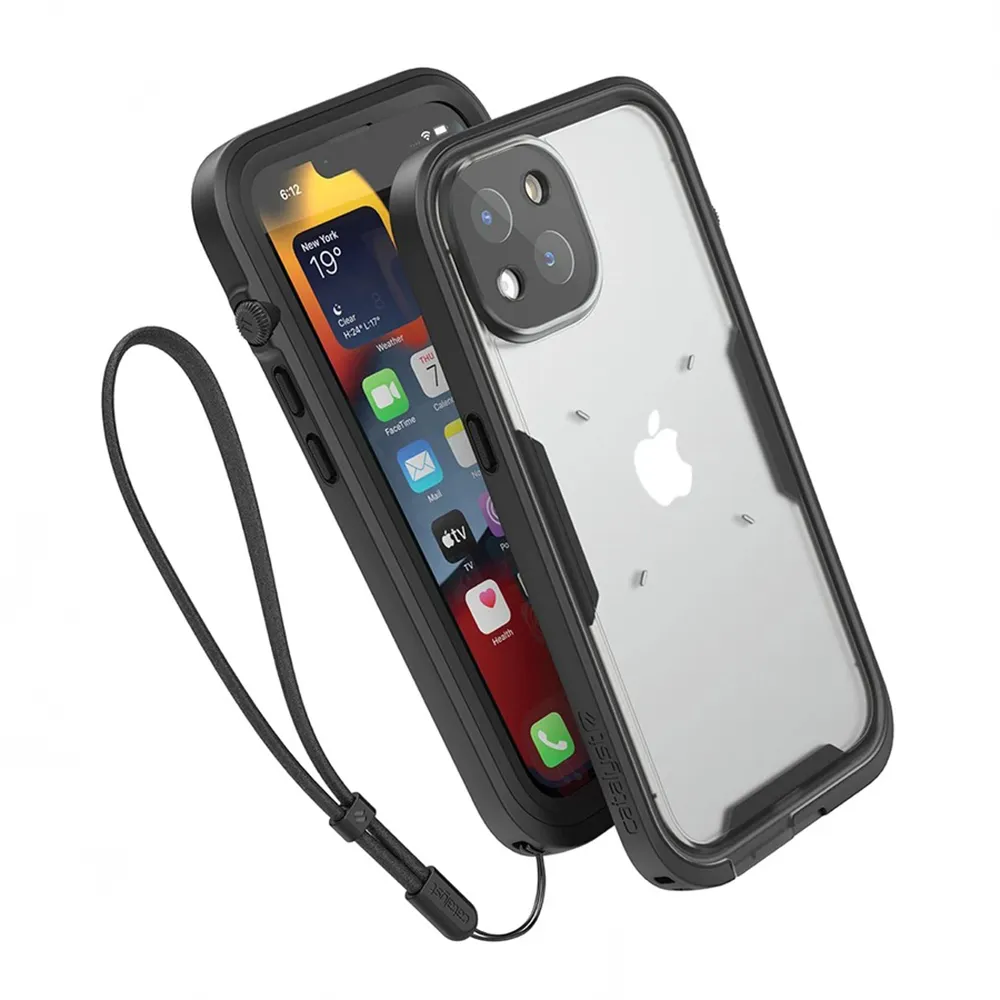 【Catalyst】iPhone14 6.1吋專用 IP68防水軍規防震防泥超強保護殼-黑色(2顆鏡頭)