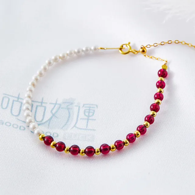 【咕咕好運GoodGoodLuck】好孕石珍珠石榴氣質手鍊|《含開光》提升魅力|招幸福(#招好孕#保平安)