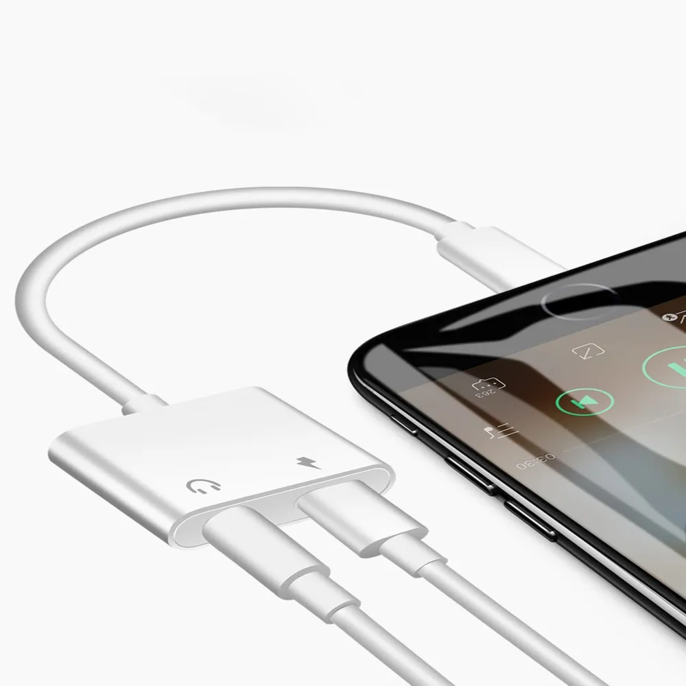 蘋果轉接線 3.5mm耳機+蘋果充電 二合一(iphone/ipad 轉接頭 充電+聽歌)