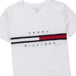 【Tommy Hilfiger】TOMMY 經典刺繡文字Logo圖案短袖T恤 上衣-女-白色(平輸品)