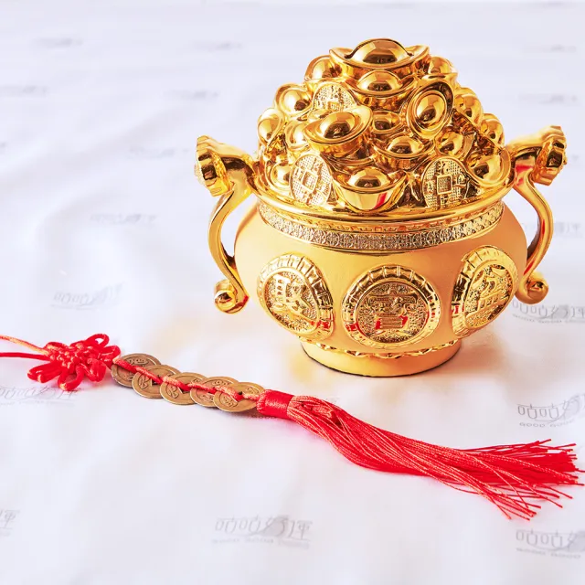 【咕咕好運GoodGoodLuck】財源滿貫聚寶盆《含開光》招財｜守財｜旺財｜開運｜防小人(#防小人#擋煞)