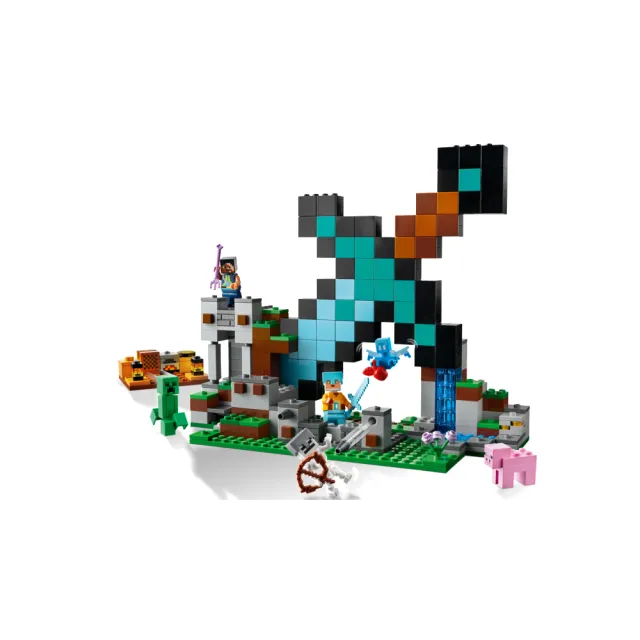 【LEGO 樂高】Minecraft 21244 The Sword Outpost(當個創世神 巨大鑽石劍)