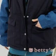 【betty’s 貝蒂思】牛仔布袖拼接假兩件外套(深藍)