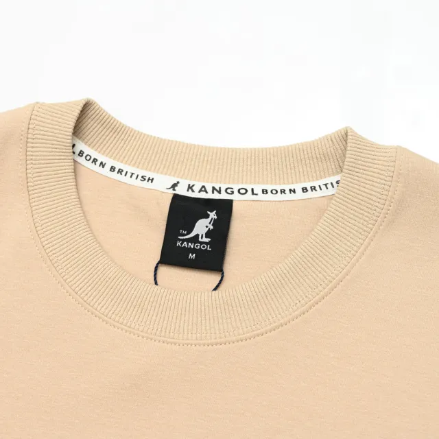 【KANGOL】長袖 大學T 卡其 胸前小LOGO 圓領 女(6252100330)