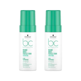 【Schwarzkopf 施華蔻】BC 豐盈俏彈 肌酸蓬鬆慕絲 150ml 免沖洗 2入組(平輸版)