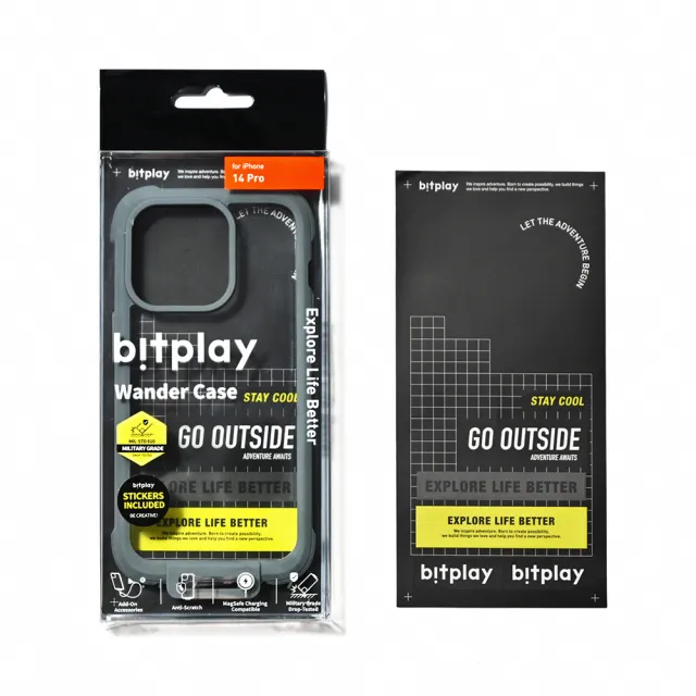 【bitplay】Wander Case 隨行殼 iPhone14系列 奶茶色 附風格貼紙(透明 背蓋 軍規 防摔 手機殼)